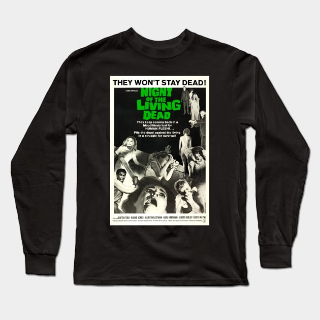 Night of the Living Dead Classic! Long Sleeve T-Shirt by ZippyFraggle1